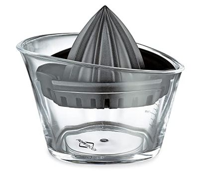 Küchenprofi Presse-agrumes en plastique, avec échelle de mesure jusqu'à 70 ml et bec verseur, presse-agrumes, presse-citron vert, pour citron et agrumes, noir, 1367001000