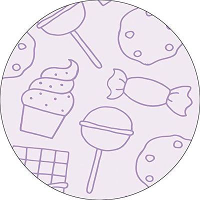 Bonateks, Tappetino per mouse rotondo con stampa digitale, base antiscivolo, per ufficio e casa, diametro: 22 cm