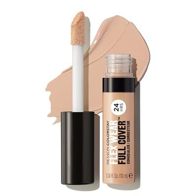 REVLON ColorStay Flex Wear Full Cover Corrector de 100% cobertura de larga duración con ácido hialurónico y vitamina E tono Creme Brulee, 10ml