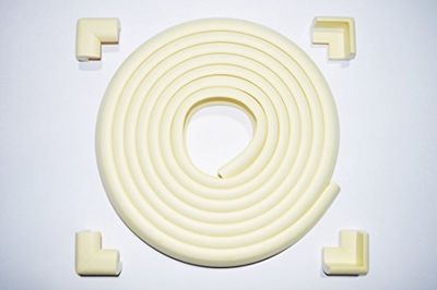 J-PG BABY Kit de protection de J PG Protection de bords de table d'angle Set complet pour bébés et enfants – Carré Beige 5 m
