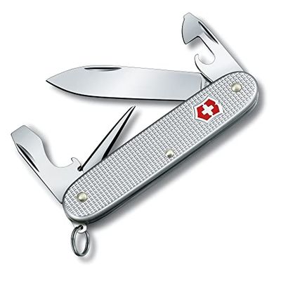 Victorinox fickkniv Pioneer Alox (8 funktioner, stick-syl-brotsch, blad, konservöppnare, kapsylöppnare) silver
