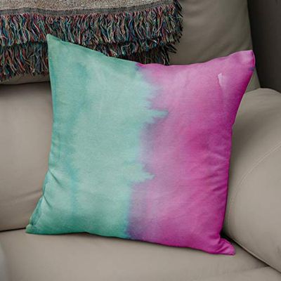 BonaMaison Decoratieve Kussensloop, Aquarel thema Kussenhoezen Bank, Zitkussen, Decoratieve Kussenhoesjes, Kussensloop; Sofa, Slaapkamer, Kantoor, Auto 50x50 Cm - Ontworpen en vervaardigd in Turkije