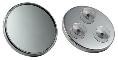 Spiegel 7 x D 15 cm, 3 openingen, verchroomd, rond