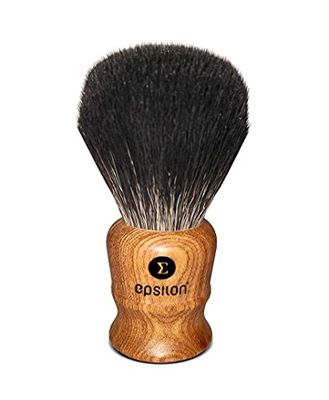 Epsilon Pennello da Barba Sintetico in Legno Nero, 26/54 mm, Unico, Standard