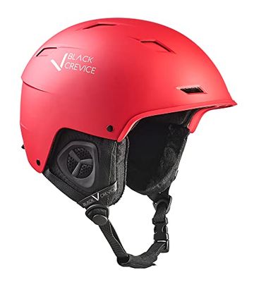 Black Crevice Casque de Ski Gerlos Adulte (Unisexe), Rouge, 1 = M (54-57 cm)