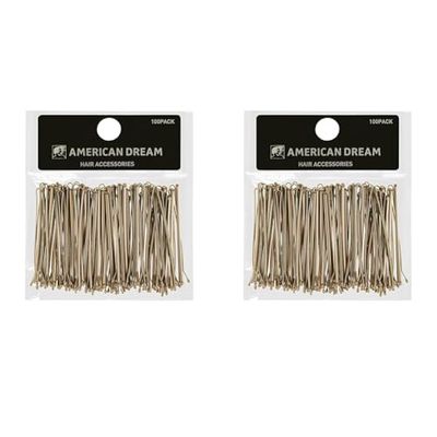 American Dream Straight Bobby Pins, Blonde 2.5-inch/ 6.35 cm - Pack of 200
