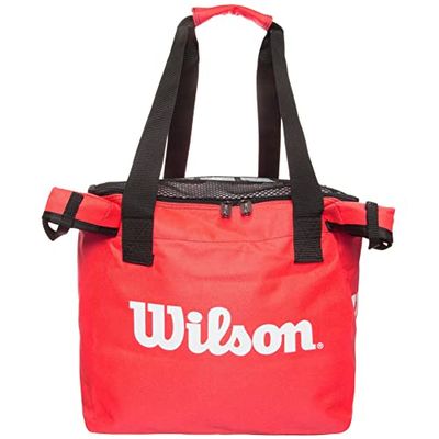 Wilson Cesto per Palline da Tennis, Tennis Teaching Bag, Capacità 150 palline, Rosso, WRZ541300