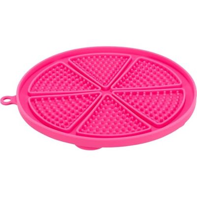TRIXIE - Tovaglia per leccare Lick'n'Snack Animali, Vassoio per Leccare Silicone, con Ventose, ø 18 cm, Rosa, Adatto per Lavastoviglie e Congelatore