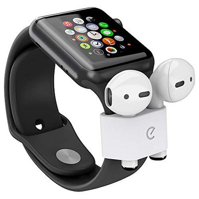 Keybudz AirLockz Smartwatch-hållare för Air Pods Pro och AirPods, vit, airpods och airpods pro