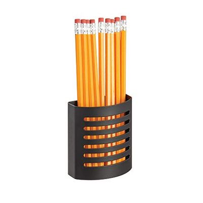 iDesign 85197 Forma Portalápices Magnéticos, Organizador para Cocina, Taquilla, Oficina o Oficina, Negro Mate