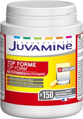 JUVAMINE - Vitality Tonus - Multivitaminas Top Form - 12 Vitaminas y 10 Minerales - 150 Comprimidos - Formato Maxi - 5 Meses - Reduce el Cansancio - Activa la Vitalidad - Refuerza el Organismo