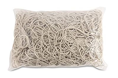 Elastici per Ufficio Diametro 100mm 1,5x1,5mm 1000g Bianco/Piccoli Accessori Ufficio/Tipo-Standard/Materiale-Gomma/Peso (g) - 1000 / Colore-Bianco/Dimensioni-1,5x1,5mm