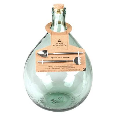 Esschert Design AGG48 Terrarium Pot de Fleurs avec Outils Vert Taille M