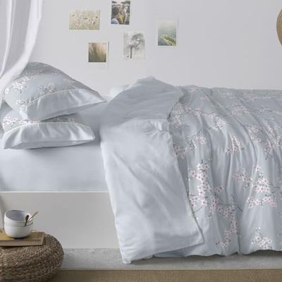Burrito Blanco | Fundas nórdicas Estampadas | Cama de 135cm (+Medidas Disponibles) | Poliéster 50% Algodón 50% | Diseño 531 | Color Azul (135x190/200cm)