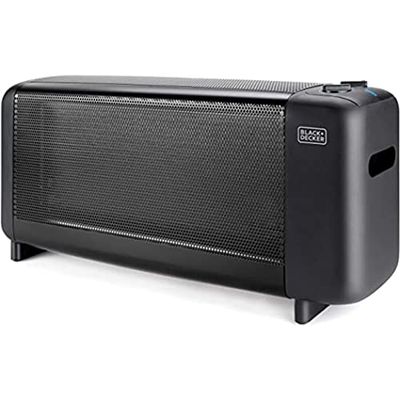 Black+Decker BXMRA1500E Glimmer-radiator, 1500 W, 2 temperaturen, instelbare thermostaat, automatische uitschakeling, draagbaar, compact