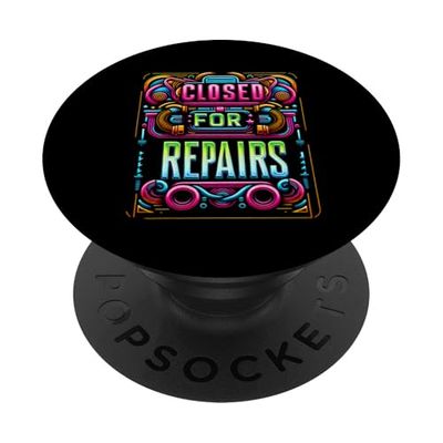 Closed For Repairs Coche de garaje mecánico |--- PopSockets PopGrip Adhesivo