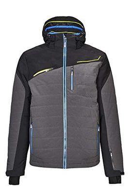 Killtec Giacca da sci da uomo Denno – Giacca invernale da uomo – Giacca sportiva con tasca per skipass – calda giacca per l'inverno, Uomo, Giacca da sci, 34429-000, Antracite mélange., XXL