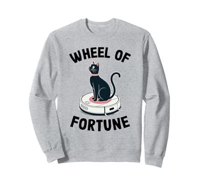 Wheel Of Fortune Robot Vacuum Cleaner Funny Cat Sweatshirt