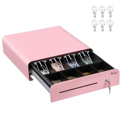 Tera Cassetto per cassa da 13 pollici: apertura automatica con 6 chiavi, design pesante, 4 scomparti per banconote, scomparto per banconote, scomparto multimediale, 24 V, RJ12, serratura a chiave,