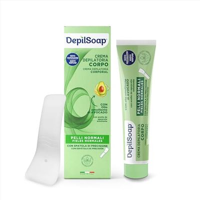 Depilsoap® - Crema Depilatoria Corpo 150 Ml – Pelli Normali – Senza Ammoniaca – Arricchita Con Olio Di Avocado E Acido Ialuronico – Profumazione Delicata Dalle Note Fiorite