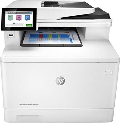 HP Color LaserJet Enterprise MFP M480f 3QA55A, Impresora Láser Multifunción, Color, Imprime, Escanea, Copia, y Fax, Ethernet, USB 2.0, HP Smart App, Pantalla Táctil en Color, Blanca