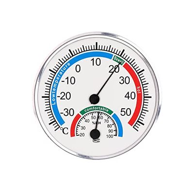 mumbi Thermo-hygrometer temperatuur- en vochtigheidsweergave voor binnenklimaatcontrole in wit