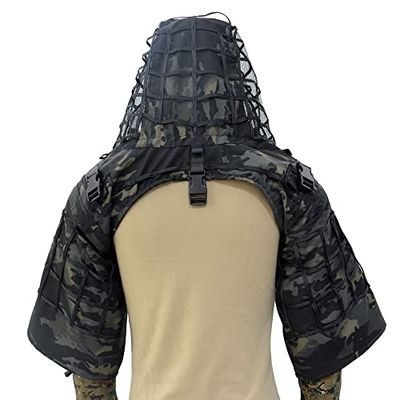 ROCOTACTICAL prickskyttedräkt, grundmodell i ripstop-material, prickskyttehuva och kamouflagejacka för prickskyttar.