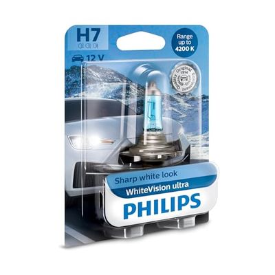 Philips 12972WVUB1 WhiteVision efeito Xenon H7 lâmpada para faróis dianteiros, 4,200 K