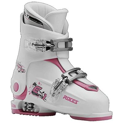 ATOMIC Idea Up 19.0-22.0 Botas de esqui ajustáveis para crianças, branco e preto, 30-35