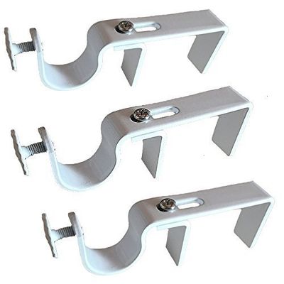 The NoNo Bracket Company Outside Mounted Blinds Curtain Rod Bracket Attachment Brown