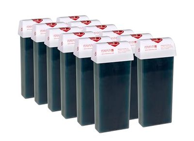 DARNIER. Cera depilatoria calda ROLL-ON. Confezione da 12, cartucce da 110 ml (100 g.), blu. Depilazione con strisce. Ricambio universale.