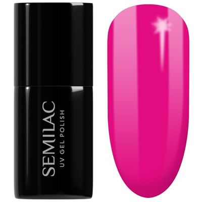 SEMILAC Gel Nail Polish 121 Ruby Charm - Full Coverage Gel Polish - Soak Off Easy To Use LED/UV Nail Lamp - Long Lasting Manicure and Pedicure up to 3 weeks