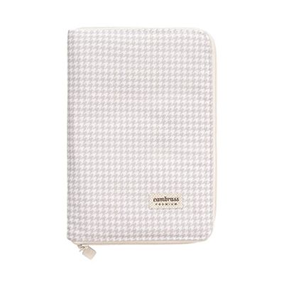 Cambrass - Baby-documententas – baby-documentenmap – hoes voor gezondheidsplezier – geboorteboek met zakken – windsord ecru 3 x 19 x 27 cm