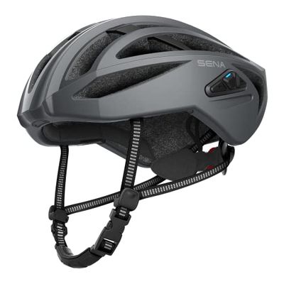 Sena R2 Evo Casque de vélo de Route (Matte Gray, L)