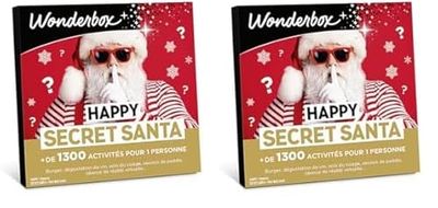 Wonderbox Happy Secret Santa - Coffret Cadeau Idée Cadeau Multi Activités (Lot de 2)