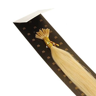 Just Beautiful Hair and Cosmetics Stick Extensions de cheveux naturels – 60 cm 1 g/i Tip extensions Micro Anneaux, Remy extensions capillaires