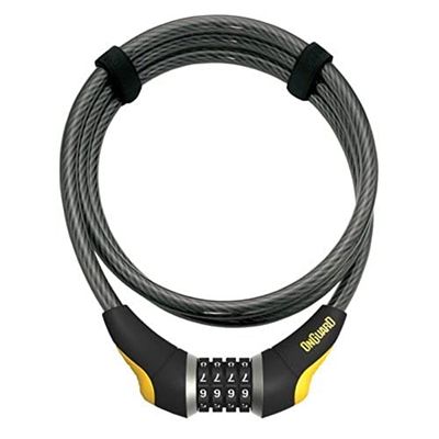 Onguard Combo Akita anti-roubo para bicicleta, homem, preto, 185 cm x 12 mm