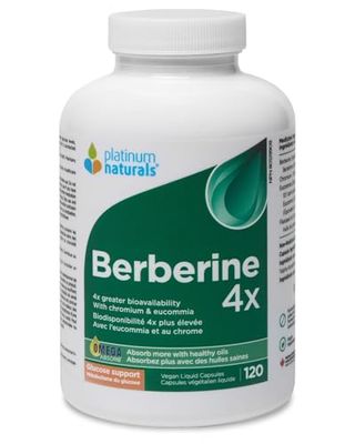 Platinum Naturals Berberine 4X 120 Vegan Liquid Capsules