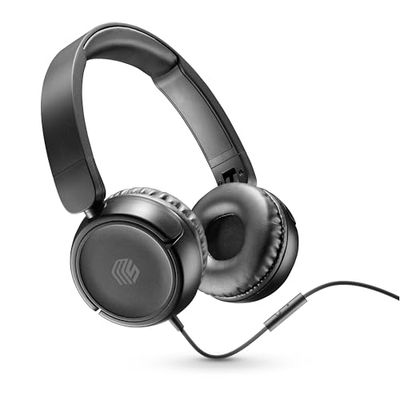 Music Sound - Color - Cuffie a Filo dotate di Connettore USB-C - Padiglioni Auricolari Extra Morbidi - Design Girevole e Pieghevole - Microfono - Nero