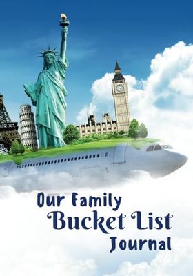 Bucket List Family Travel Book Journal: Travel Adventure Notebook for Kids Airplane