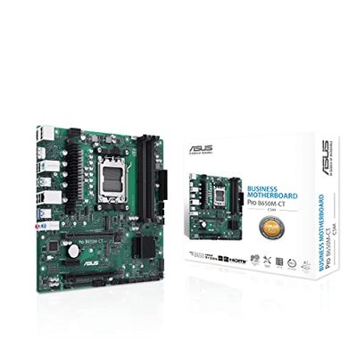 ASUS Pro B650M-CT-CSM Business moederbord socket AMD AM5 (Ryzen 7000, micro-ATX, DDR5 geheugen, PCIe 5.0, USB 3.2 Gen 2, Commercial BIOS Kit)