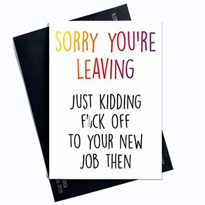 Uscita di collega, carta, off to you New job allora, Good Luck, Congrats New job collega lasciando lasciando addio lavoro divertente di PC73