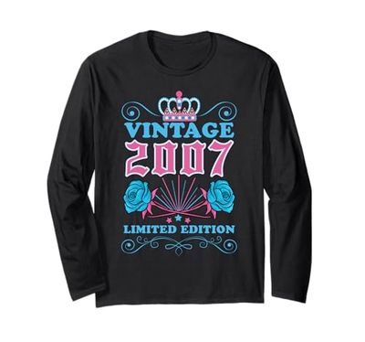 Decorazioni Vintage 18° Compleanno Vintage 2007 18 Anni Maglia a Manica