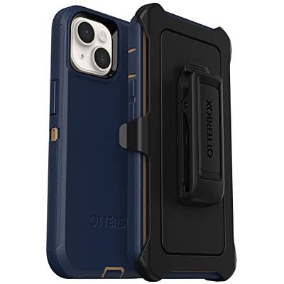 OtterBox DEFENDER SERIES SCREENLESS EDITION voor iPhone 14 & iPhone 13 - BLAUW SUÈDE SCHOENEN (Blauw)