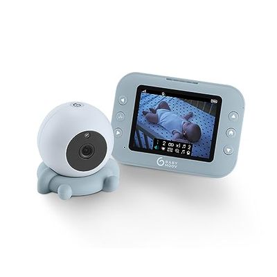 Babymoov Draadloze Babyfoon met Camera YOO Roll - Oplaadbare batterijen - Autonomie 10 u - Scherm 3,5" Infrarood kwaliteit - Slaapliedjes - Bereik 300 m - Levenslange garantie