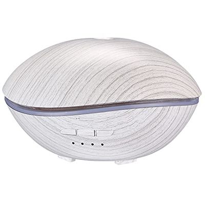 SIXTOL Stone Aroma Diffuser wit hout 500ml | Ultrasone luchtbevochtiger | Voor luchtbevochtiger en geur van thuis, slaapkamer, kantoor | aromatherapie | Voor etherische oliën