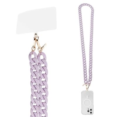 Case-Mate Lanière de téléphone à bandoulière [Fonctionne avec Tous Les téléphones] Sangle Mains Libres pour téléphone Portable – Breloque de téléphone – Support de chaîne de Cou pour iPhone 14 Pro