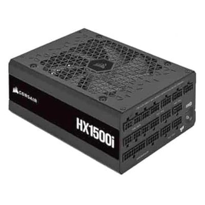 Corsair HX1500i Volledig modulaire ATX-voeding met ultralaag geluidsniveau - ATX 3.1 & PCIe 5.1-compatibel - Vloeibare dynamische lagerventilator - CORSAIR iCUE-software-compatibel - 80 PLUS