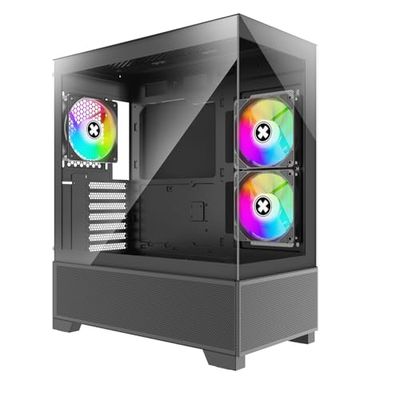 Xilence X218.ARGB X218.ARGB XILENT Beam Gaming PC Carcasa para PC, 3 Ventiladores ARGB PWM, ATX Midi Tower Case, Acuario, Alto Flujo de Aire, gestión de Cables optimizada, PWM/ARGB Control Board