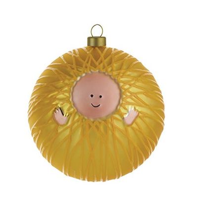 Alessi Amj13 1 Gesù Bambino Boule de Noël en Verre Soufflé, decorée à la Main, Set de 1 Pièce, 9,00 x 9,00 x 26,50 cm